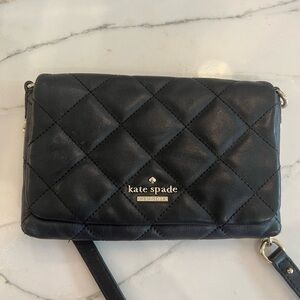 Kate Spade clutch purse, black, slightly worn
